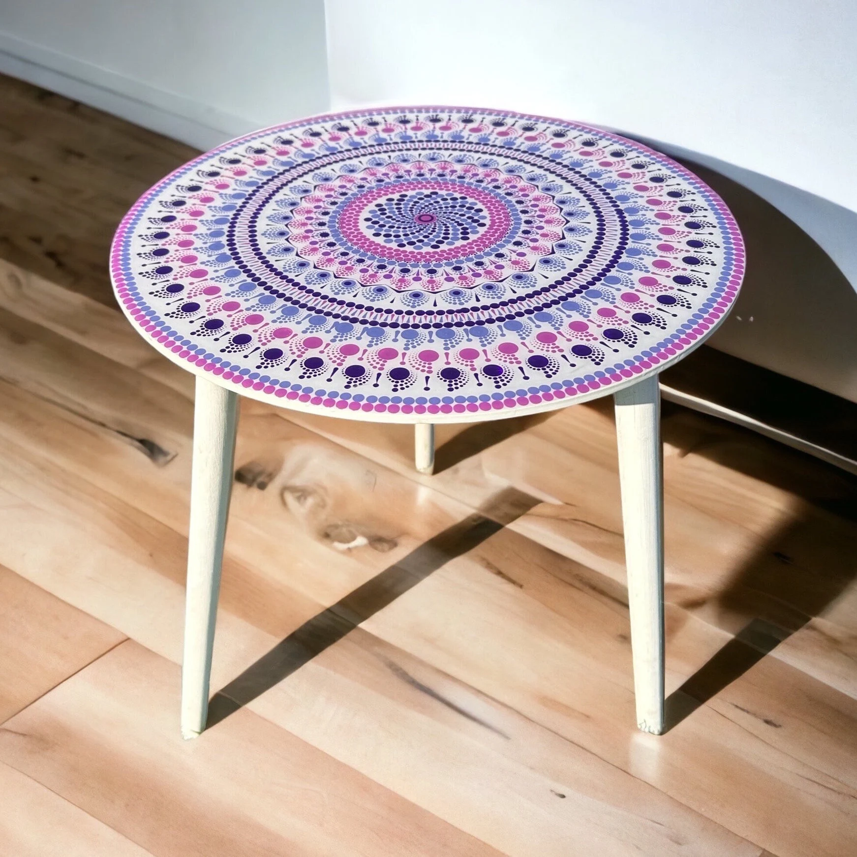 Hand Painted Mandala art table