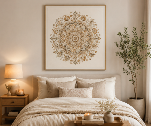 mandala art paper print